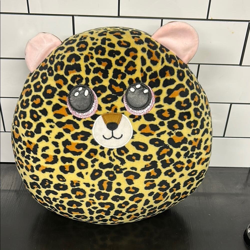 TY Squish-A-Boos Plush - LIVVIE the Leopard 14" large Size